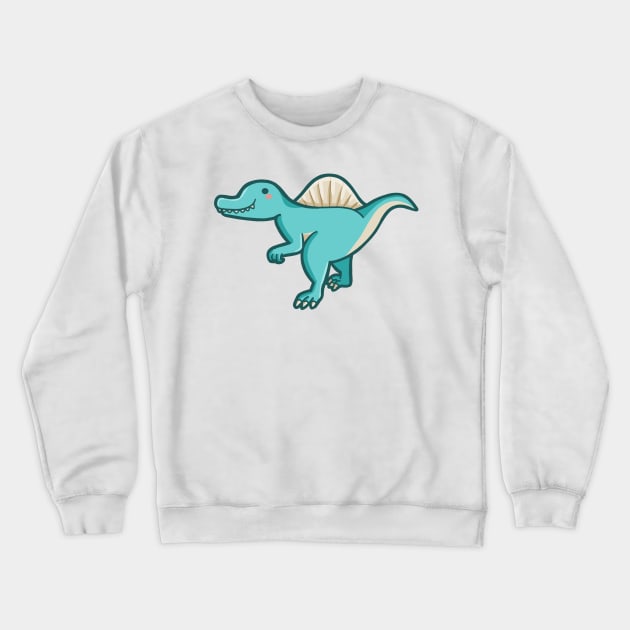 Cute Spinosaurus Dino Dinosaur Crewneck Sweatshirt by hugadino